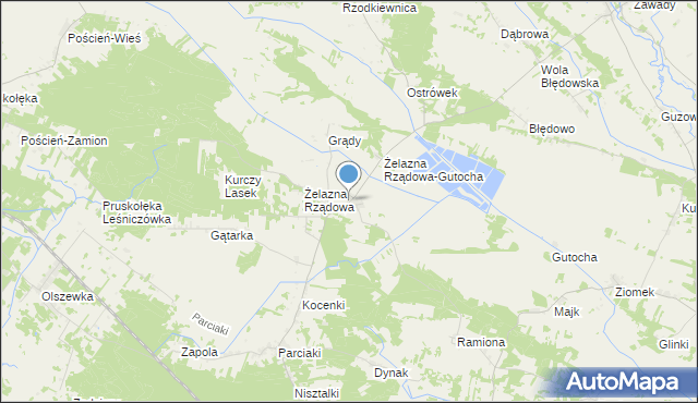 mapa Żelazna Prywatna, Żelazna Prywatna na mapie Targeo